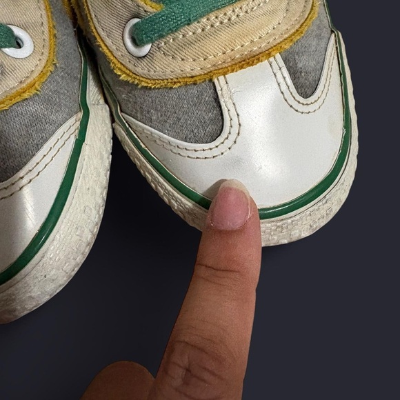 Puma High-Top Sneakers in Green, Yellow, Gray, and White - Picture 8 of 8